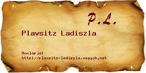 Plavsitz Ladiszla névjegykártya
